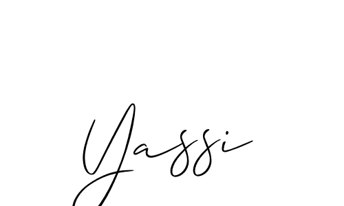 How to make Yassi signature? Allison_Script is a professional autograph style. Create handwritten signature for Yassi name. Yassi signature style 2 images and pictures png