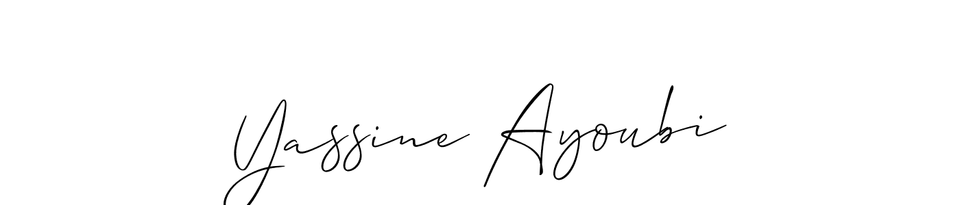 Use a signature maker to create a handwritten signature online. With this signature software, you can design (Allison_Script) your own signature for name Yassine Ayoubi. Yassine Ayoubi signature style 2 images and pictures png