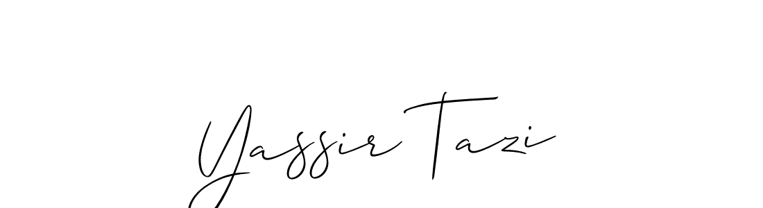 Design your own signature with our free online signature maker. With this signature software, you can create a handwritten (Allison_Script) signature for name Yassir Tazi. Yassir Tazi signature style 2 images and pictures png