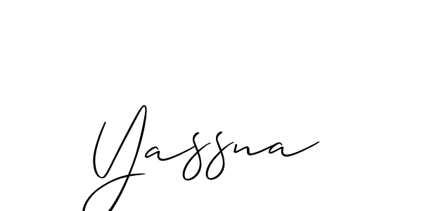 The best way (Allison_Script) to make a short signature is to pick only two or three words in your name. The name Yassna include a total of six letters. For converting this name. Yassna signature style 2 images and pictures png