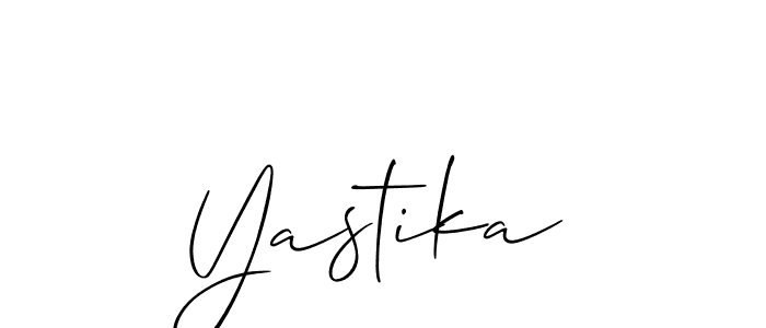 Allison_Script is a professional signature style that is perfect for those who want to add a touch of class to their signature. It is also a great choice for those who want to make their signature more unique. Get Yastika name to fancy signature for free. Yastika signature style 2 images and pictures png