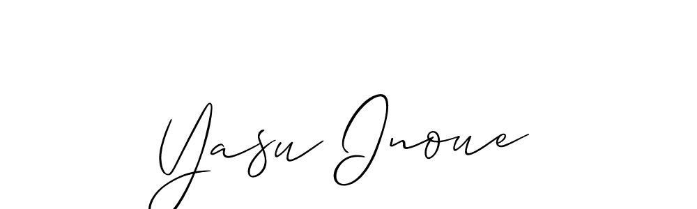 The best way (Allison_Script) to make a short signature is to pick only two or three words in your name. The name Yasu Inoue include a total of six letters. For converting this name. Yasu Inoue signature style 2 images and pictures png