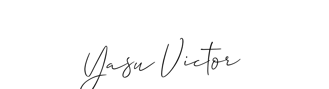 Make a beautiful signature design for name Yasu Victor. With this signature (Allison_Script) style, you can create a handwritten signature for free. Yasu Victor signature style 2 images and pictures png