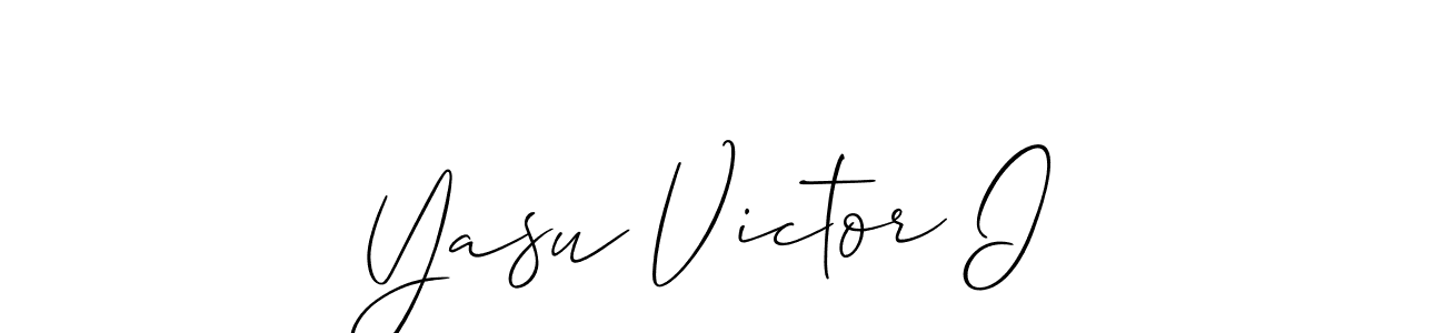 Allison_Script is a professional signature style that is perfect for those who want to add a touch of class to their signature. It is also a great choice for those who want to make their signature more unique. Get Yasu Victor I name to fancy signature for free. Yasu Victor I signature style 2 images and pictures png