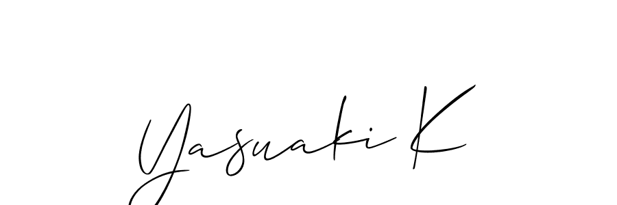 Make a beautiful signature design for name Yasuaki K. Use this online signature maker to create a handwritten signature for free. Yasuaki K signature style 2 images and pictures png