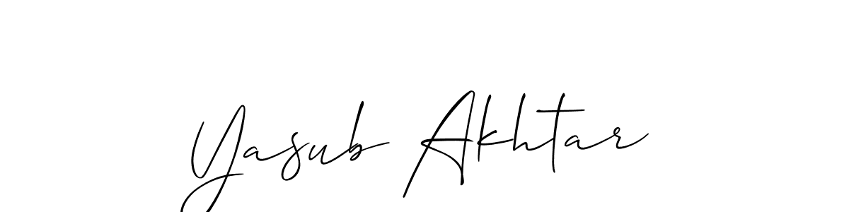 Also You can easily find your signature by using the search form. We will create Yasub Akhtar name handwritten signature images for you free of cost using Allison_Script sign style. Yasub Akhtar signature style 2 images and pictures png