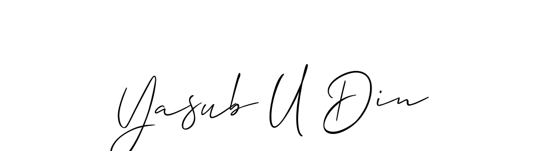 You can use this online signature creator to create a handwritten signature for the name Yasub U Din. This is the best online autograph maker. Yasub U Din signature style 2 images and pictures png