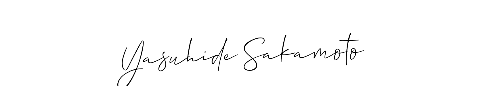 Similarly Allison_Script is the best handwritten signature design. Signature creator online .You can use it as an online autograph creator for name Yasuhide Sakamoto. Yasuhide Sakamoto signature style 2 images and pictures png