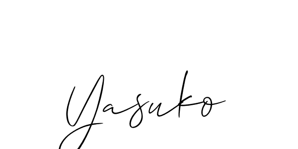 Create a beautiful signature design for name Yasuko. With this signature (Allison_Script) fonts, you can make a handwritten signature for free. Yasuko signature style 2 images and pictures png