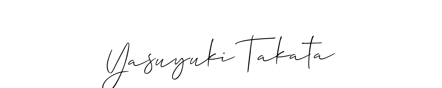 Make a short Yasuyuki Takata signature style. Manage your documents anywhere anytime using Allison_Script. Create and add eSignatures, submit forms, share and send files easily. Yasuyuki Takata signature style 2 images and pictures png