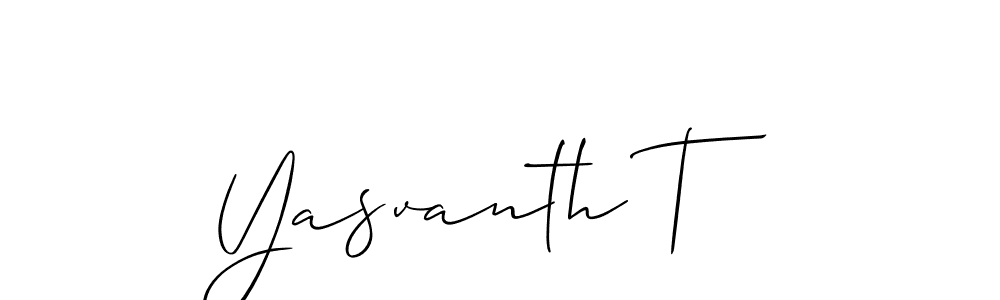 This is the best signature style for the Yasvanth T name. Also you like these signature font (Allison_Script). Mix name signature. Yasvanth T signature style 2 images and pictures png