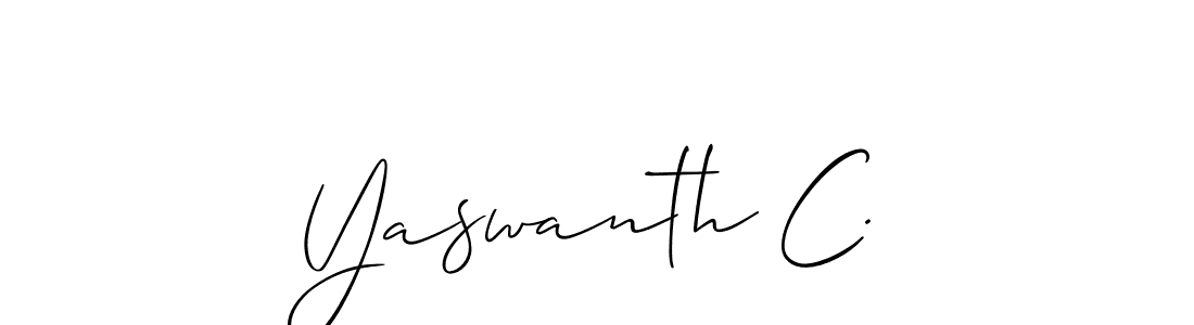 It looks lik you need a new signature style for name Yaswanth C.. Design unique handwritten (Allison_Script) signature with our free signature maker in just a few clicks. Yaswanth C. signature style 2 images and pictures png
