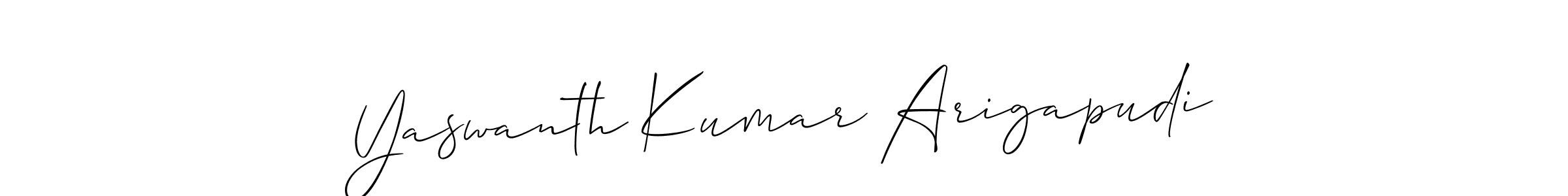 Design your own signature with our free online signature maker. With this signature software, you can create a handwritten (Allison_Script) signature for name Yaswanth Kumar Arigapudi. Yaswanth Kumar Arigapudi signature style 2 images and pictures png