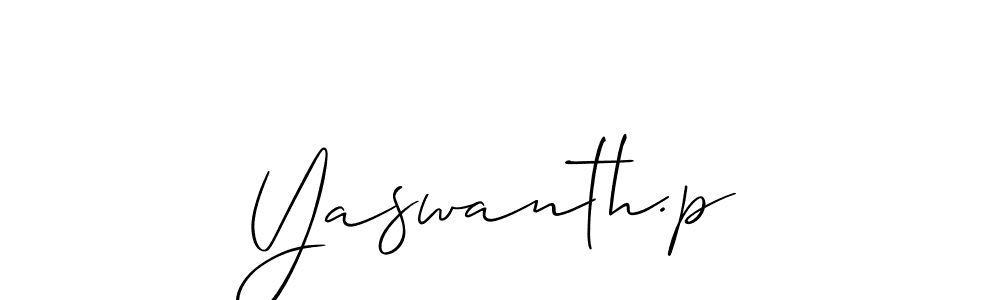 How to make Yaswanth.p name signature. Use Allison_Script style for creating short signs online. This is the latest handwritten sign. Yaswanth.p signature style 2 images and pictures png