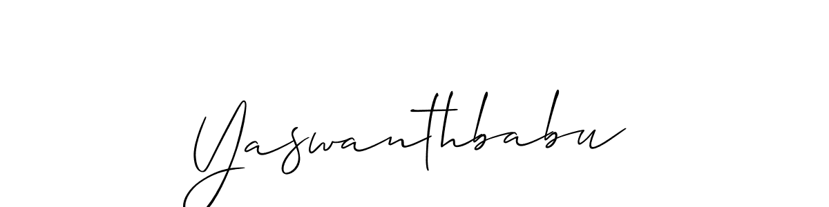 The best way (Allison_Script) to make a short signature is to pick only two or three words in your name. The name Yaswanthbabu include a total of six letters. For converting this name. Yaswanthbabu signature style 2 images and pictures png