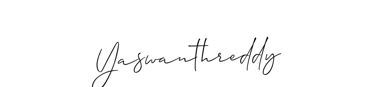 Yaswanthreddy stylish signature style. Best Handwritten Sign (Allison_Script) for my name. Handwritten Signature Collection Ideas for my name Yaswanthreddy. Yaswanthreddy signature style 2 images and pictures png
