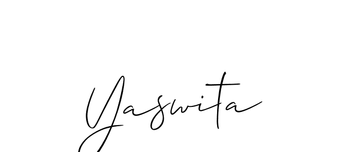 Yaswita stylish signature style. Best Handwritten Sign (Allison_Script) for my name. Handwritten Signature Collection Ideas for my name Yaswita. Yaswita signature style 2 images and pictures png