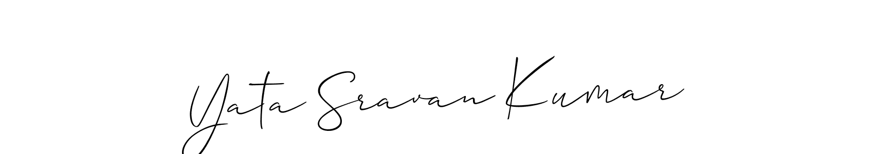 Make a short Yata Sravan Kumar signature style. Manage your documents anywhere anytime using Allison_Script. Create and add eSignatures, submit forms, share and send files easily. Yata Sravan Kumar signature style 2 images and pictures png