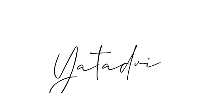 Create a beautiful signature design for name Yatadvi. With this signature (Allison_Script) fonts, you can make a handwritten signature for free. Yatadvi signature style 2 images and pictures png