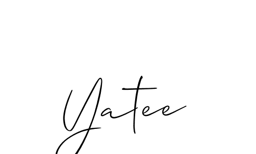 Create a beautiful signature design for name Yatee. With this signature (Allison_Script) fonts, you can make a handwritten signature for free. Yatee signature style 2 images and pictures png