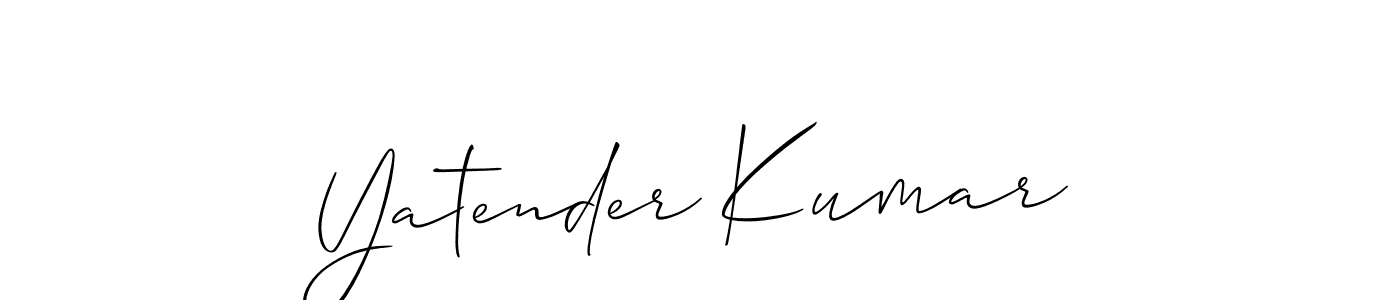 Use a signature maker to create a handwritten signature online. With this signature software, you can design (Allison_Script) your own signature for name Yatender Kumar. Yatender Kumar signature style 2 images and pictures png