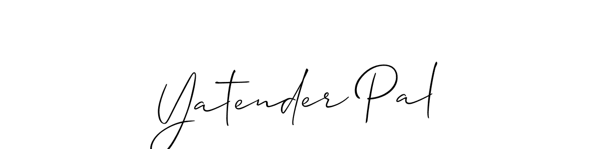It looks lik you need a new signature style for name Yatender Pal. Design unique handwritten (Allison_Script) signature with our free signature maker in just a few clicks. Yatender Pal signature style 2 images and pictures png