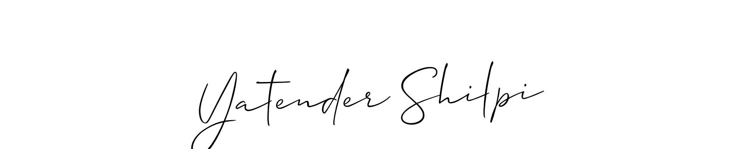 How to Draw Yatender Shilpi signature style? Allison_Script is a latest design signature styles for name Yatender Shilpi. Yatender Shilpi signature style 2 images and pictures png