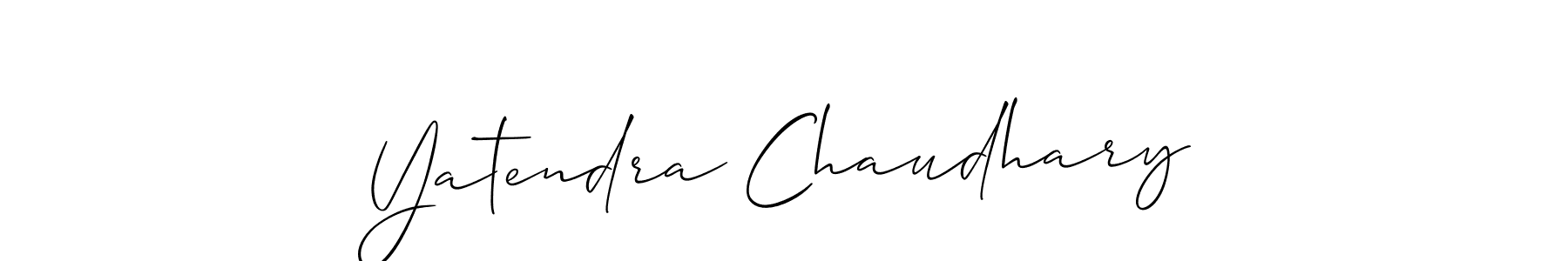 How to make Yatendra Chaudhary signature? Allison_Script is a professional autograph style. Create handwritten signature for Yatendra Chaudhary name. Yatendra Chaudhary signature style 2 images and pictures png