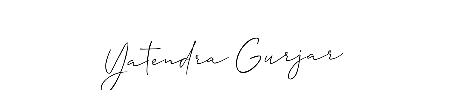 Yatendra Gurjar stylish signature style. Best Handwritten Sign (Allison_Script) for my name. Handwritten Signature Collection Ideas for my name Yatendra Gurjar. Yatendra Gurjar signature style 2 images and pictures png