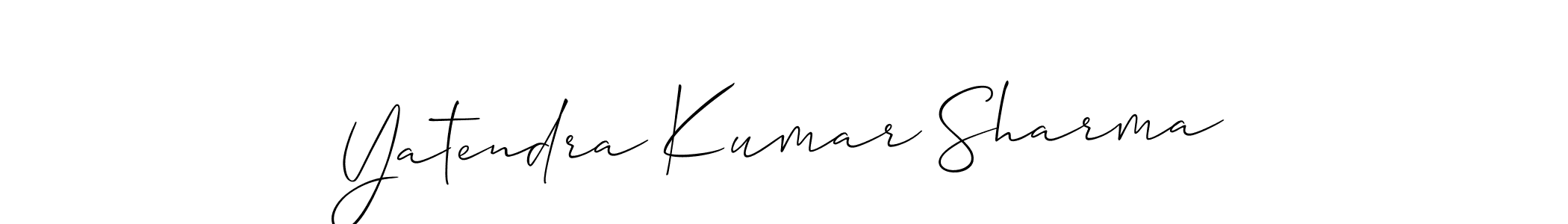 Also we have Yatendra Kumar Sharma name is the best signature style. Create professional handwritten signature collection using Allison_Script autograph style. Yatendra Kumar Sharma signature style 2 images and pictures png