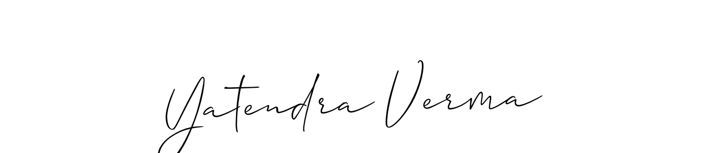 How to make Yatendra Verma signature? Allison_Script is a professional autograph style. Create handwritten signature for Yatendra Verma name. Yatendra Verma signature style 2 images and pictures png