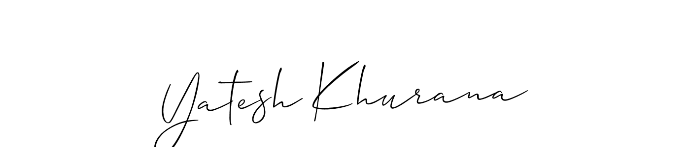 Also we have Yatesh Khurana name is the best signature style. Create professional handwritten signature collection using Allison_Script autograph style. Yatesh Khurana signature style 2 images and pictures png