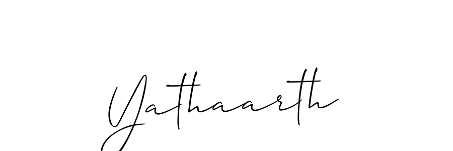 if you are searching for the best signature style for your name Yathaarth. so please give up your signature search. here we have designed multiple signature styles  using Allison_Script. Yathaarth signature style 2 images and pictures png