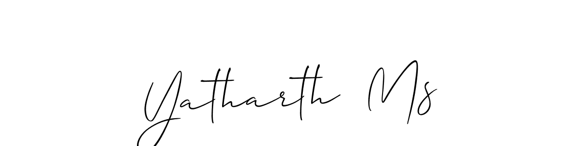 Make a beautiful signature design for name Yatharth  Ms. With this signature (Allison_Script) style, you can create a handwritten signature for free. Yatharth  Ms signature style 2 images and pictures png