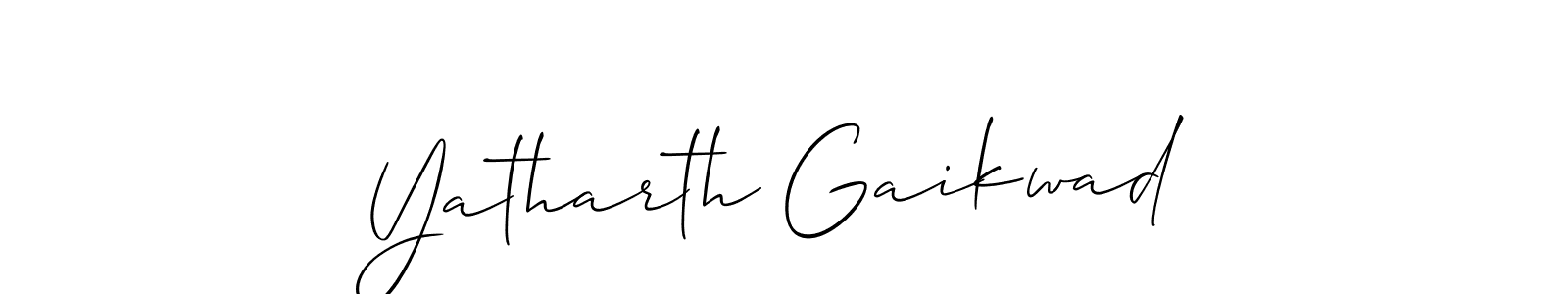 It looks lik you need a new signature style for name Yatharth Gaikwad. Design unique handwritten (Allison_Script) signature with our free signature maker in just a few clicks. Yatharth Gaikwad signature style 2 images and pictures png