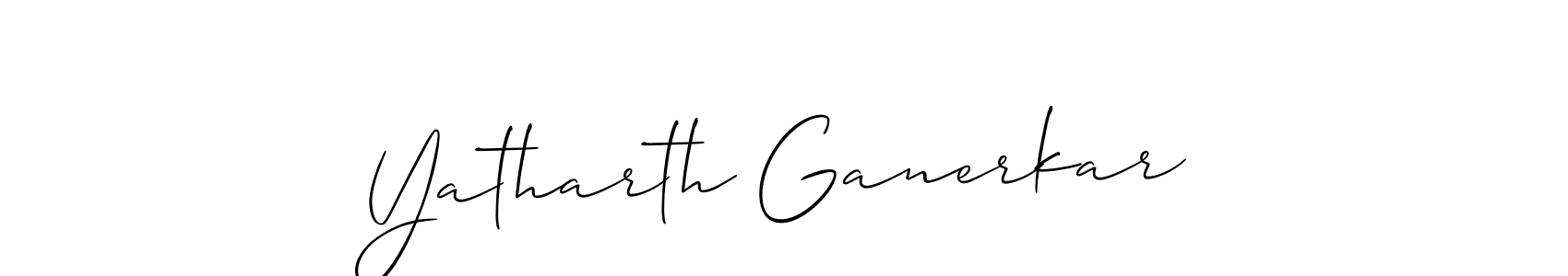 Make a beautiful signature design for name Yatharth Ganerkar. With this signature (Allison_Script) style, you can create a handwritten signature for free. Yatharth Ganerkar signature style 2 images and pictures png