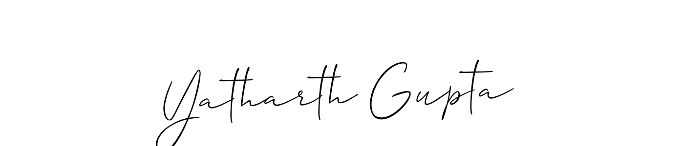 It looks lik you need a new signature style for name Yatharth Gupta. Design unique handwritten (Allison_Script) signature with our free signature maker in just a few clicks. Yatharth Gupta signature style 2 images and pictures png