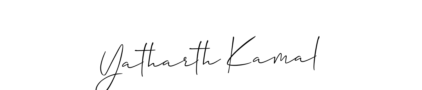 Make a short Yatharth Kamal signature style. Manage your documents anywhere anytime using Allison_Script. Create and add eSignatures, submit forms, share and send files easily. Yatharth Kamal signature style 2 images and pictures png