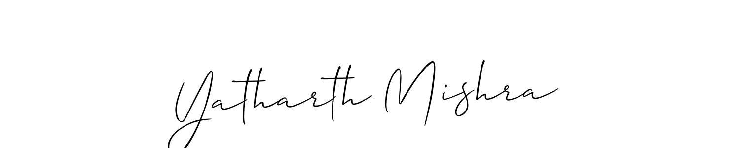 Create a beautiful signature design for name Yatharth Mishra. With this signature (Allison_Script) fonts, you can make a handwritten signature for free. Yatharth Mishra signature style 2 images and pictures png