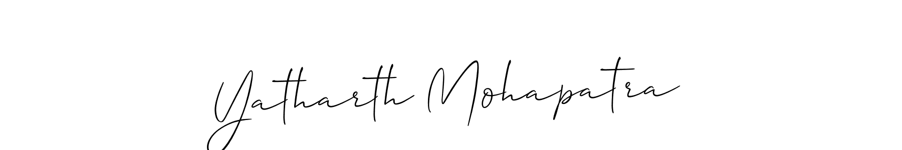 Make a short Yatharth Mohapatra signature style. Manage your documents anywhere anytime using Allison_Script. Create and add eSignatures, submit forms, share and send files easily. Yatharth Mohapatra signature style 2 images and pictures png