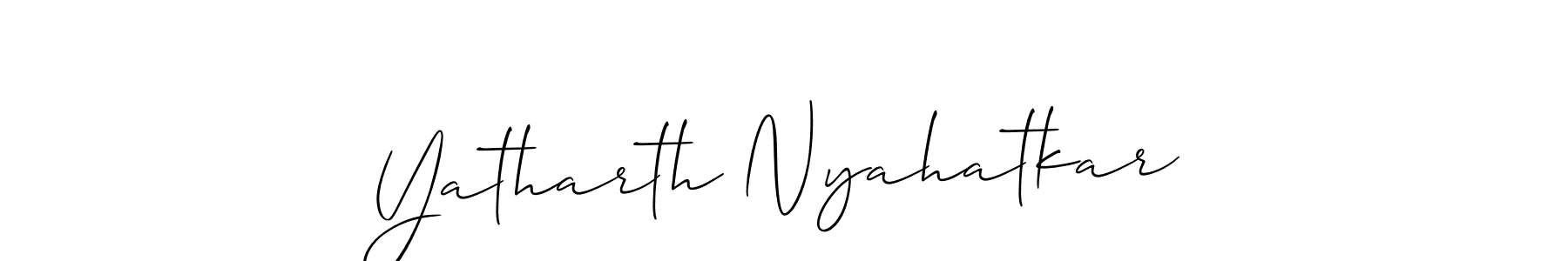 Similarly Allison_Script is the best handwritten signature design. Signature creator online .You can use it as an online autograph creator for name Yatharth Nyahatkar. Yatharth Nyahatkar signature style 2 images and pictures png