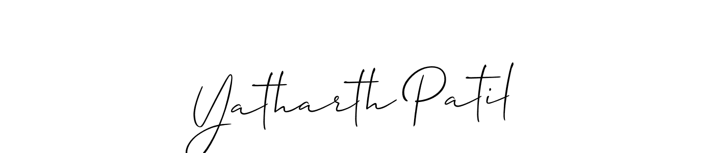 You should practise on your own different ways (Allison_Script) to write your name (Yatharth Patil) in signature. don't let someone else do it for you. Yatharth Patil signature style 2 images and pictures png