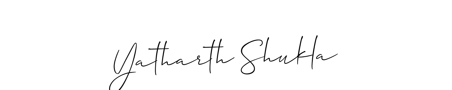 if you are searching for the best signature style for your name Yatharth Shukla. so please give up your signature search. here we have designed multiple signature styles  using Allison_Script. Yatharth Shukla signature style 2 images and pictures png