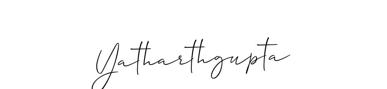 How to make Yatharthgupta name signature. Use Allison_Script style for creating short signs online. This is the latest handwritten sign. Yatharthgupta signature style 2 images and pictures png