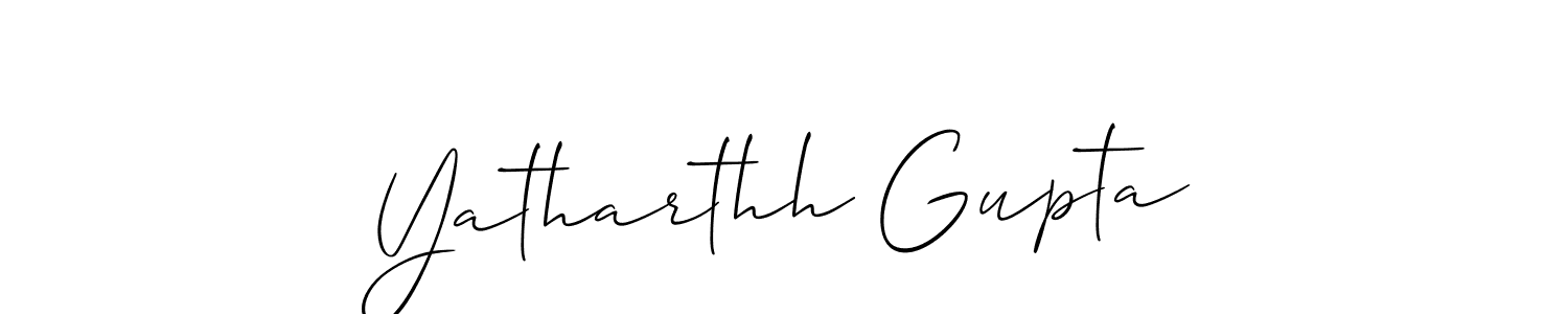 Yatharthh Gupta stylish signature style. Best Handwritten Sign (Allison_Script) for my name. Handwritten Signature Collection Ideas for my name Yatharthh Gupta. Yatharthh Gupta signature style 2 images and pictures png