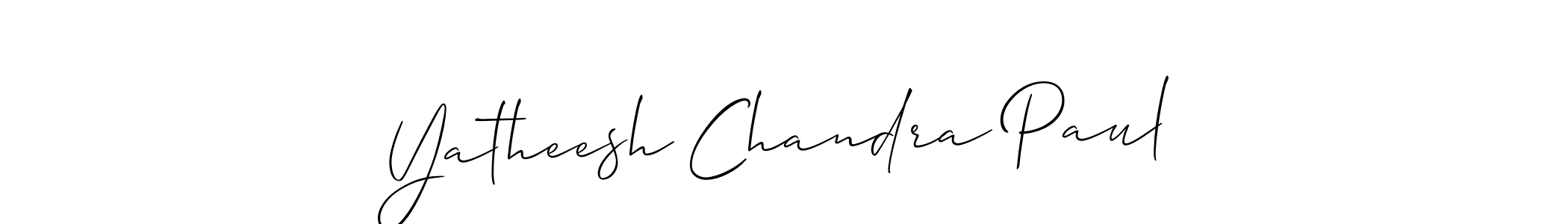 It looks lik you need a new signature style for name Yatheesh Chandra Paul. Design unique handwritten (Allison_Script) signature with our free signature maker in just a few clicks. Yatheesh Chandra Paul signature style 2 images and pictures png