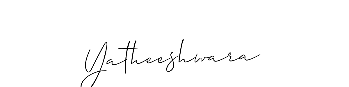It looks lik you need a new signature style for name Yatheeshwara. Design unique handwritten (Allison_Script) signature with our free signature maker in just a few clicks. Yatheeshwara signature style 2 images and pictures png