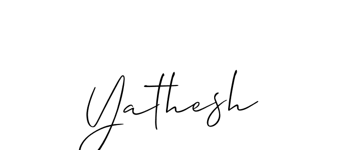 Also we have Yathesh name is the best signature style. Create professional handwritten signature collection using Allison_Script autograph style. Yathesh signature style 2 images and pictures png