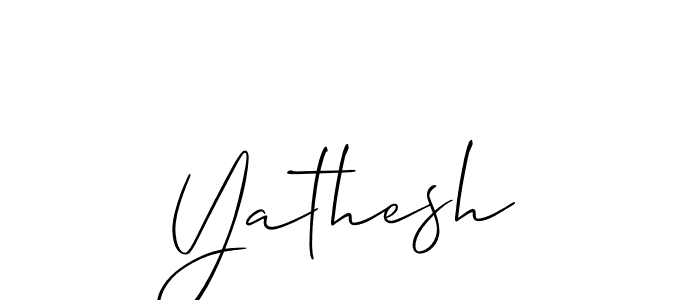 Allison_Script is a professional signature style that is perfect for those who want to add a touch of class to their signature. It is also a great choice for those who want to make their signature more unique. Get Yathesh name to fancy signature for free. Yathesh signature style 2 images and pictures png