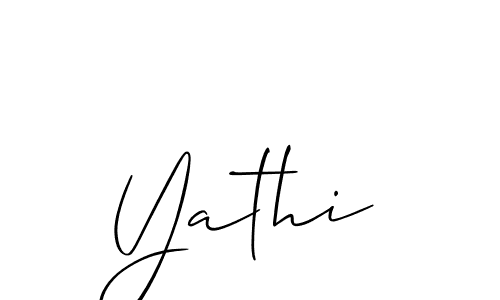 Create a beautiful signature design for name Yathi. With this signature (Allison_Script) fonts, you can make a handwritten signature for free. Yathi signature style 2 images and pictures png